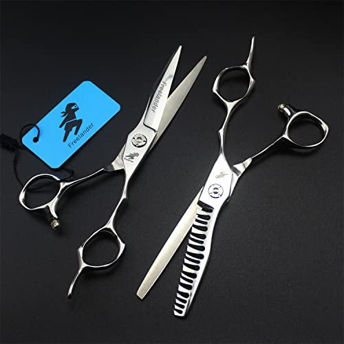 AVCITY Hair Cutting Scissors Set, 6.0 Inch Barber Hair Cutting & Thinning Shears, Barber Salon Hairdressing Shears, Hairdressing Thinning Shears, Japanese Stainless Steel, for Men/Women/Kids/Salon & Home
