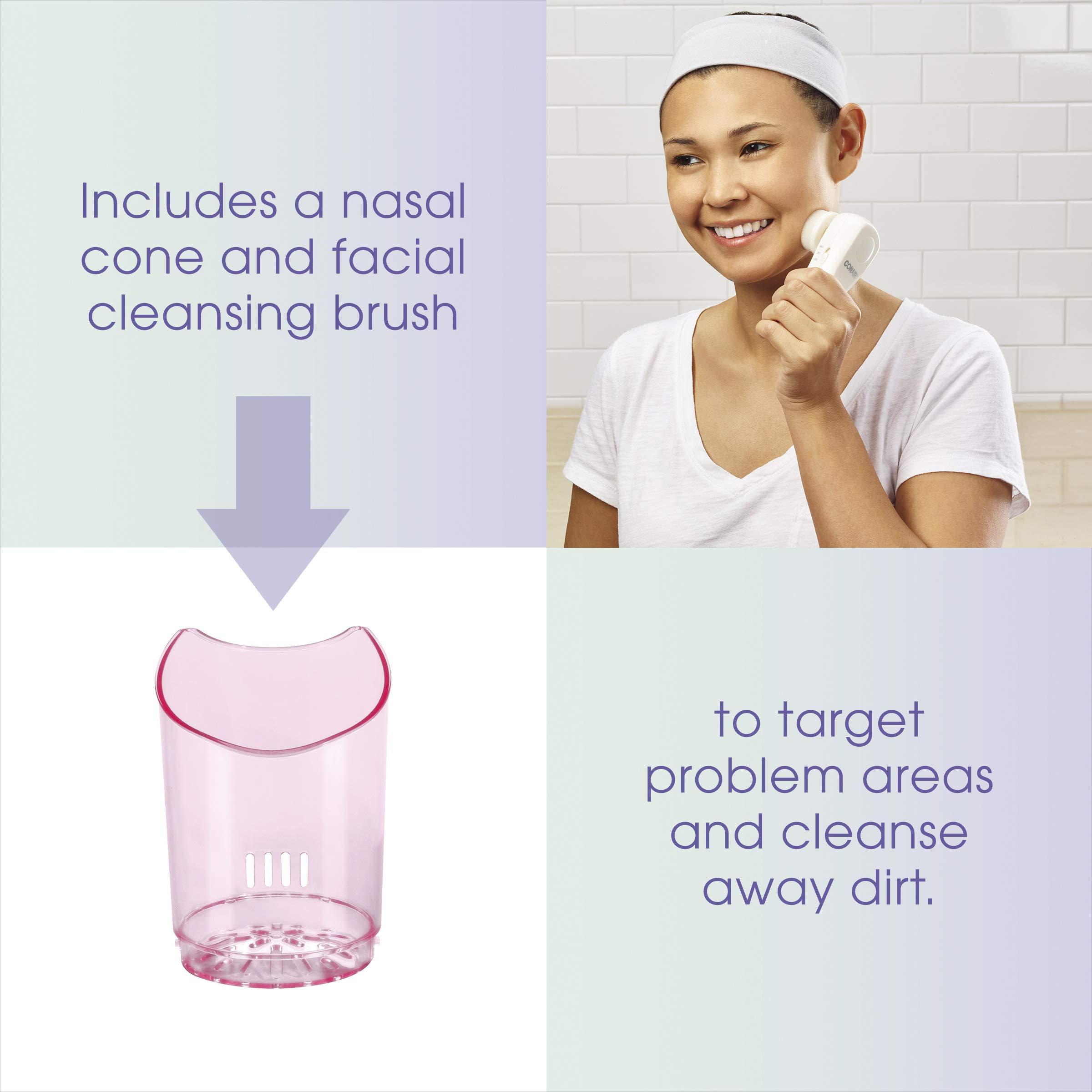 Conair True Glow by Conair Gentle Mist Moisturizing Facial Steamer with Cleansing Brush