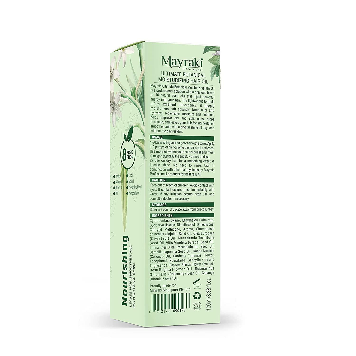 Mayraki Professional Mayraki Hair Growth Oil | Ultimate Moisturizing Hair Oil Treatment | Revitalizing Lightweight Hair Oil for Curly Frizzy Hair | Repair Damaged Hair and Dry Scalp | 100ml | 3.38 fl. oz.