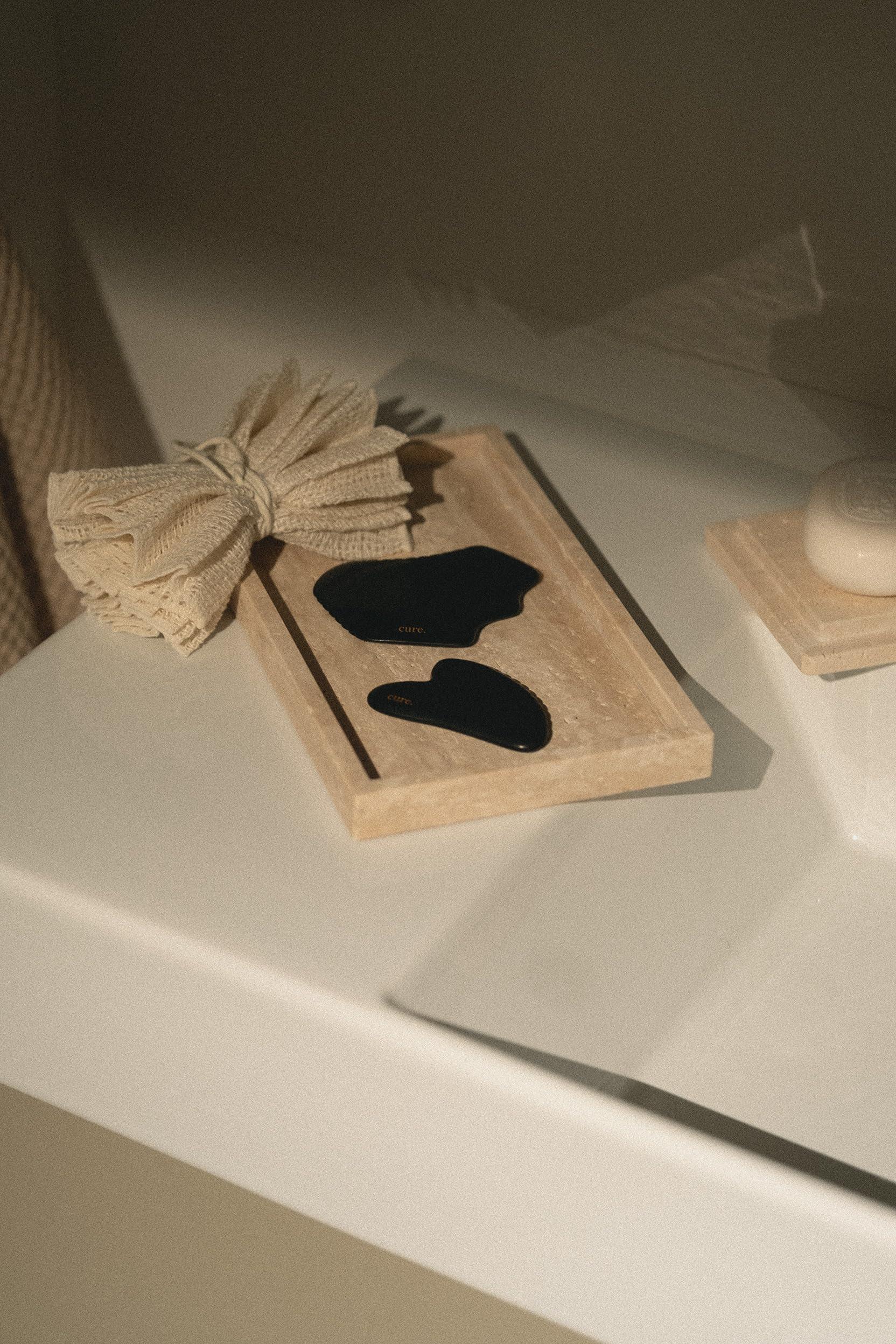 cure. CURE. Premium Natural Bian Stone Gua Sha for Body & Bian Heart Gua Sha for Face