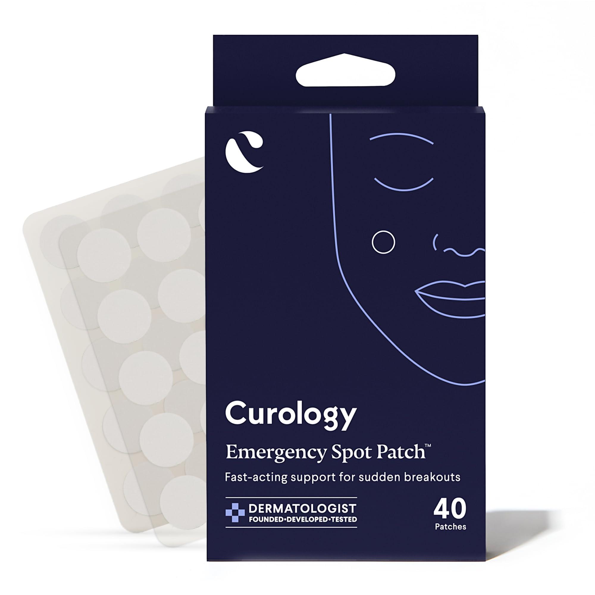 Curology Curology Emergency Spot Pimple Patches for Face, Hydrocolloid Pimple Patches Fast-Acting Support, Spot Concealing and Oil Absorbing, 40 Count