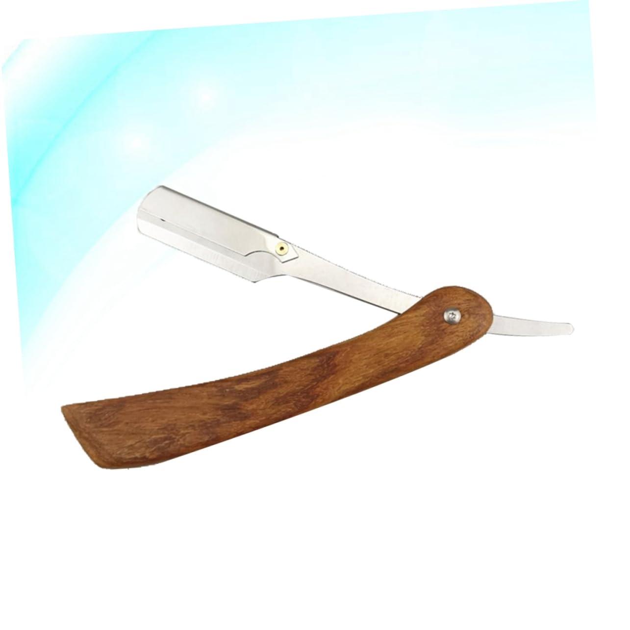 Angoily Angoily Classic Men\'s Manual Razor Barber Steel Razor for Beard Sideburns Easy to Use Safe Shaving Tool for Travel Home Use