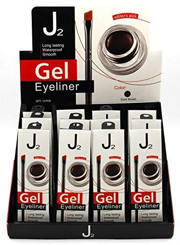 J2 J2 Eyeliner Gel Brown (Pack of 4)
