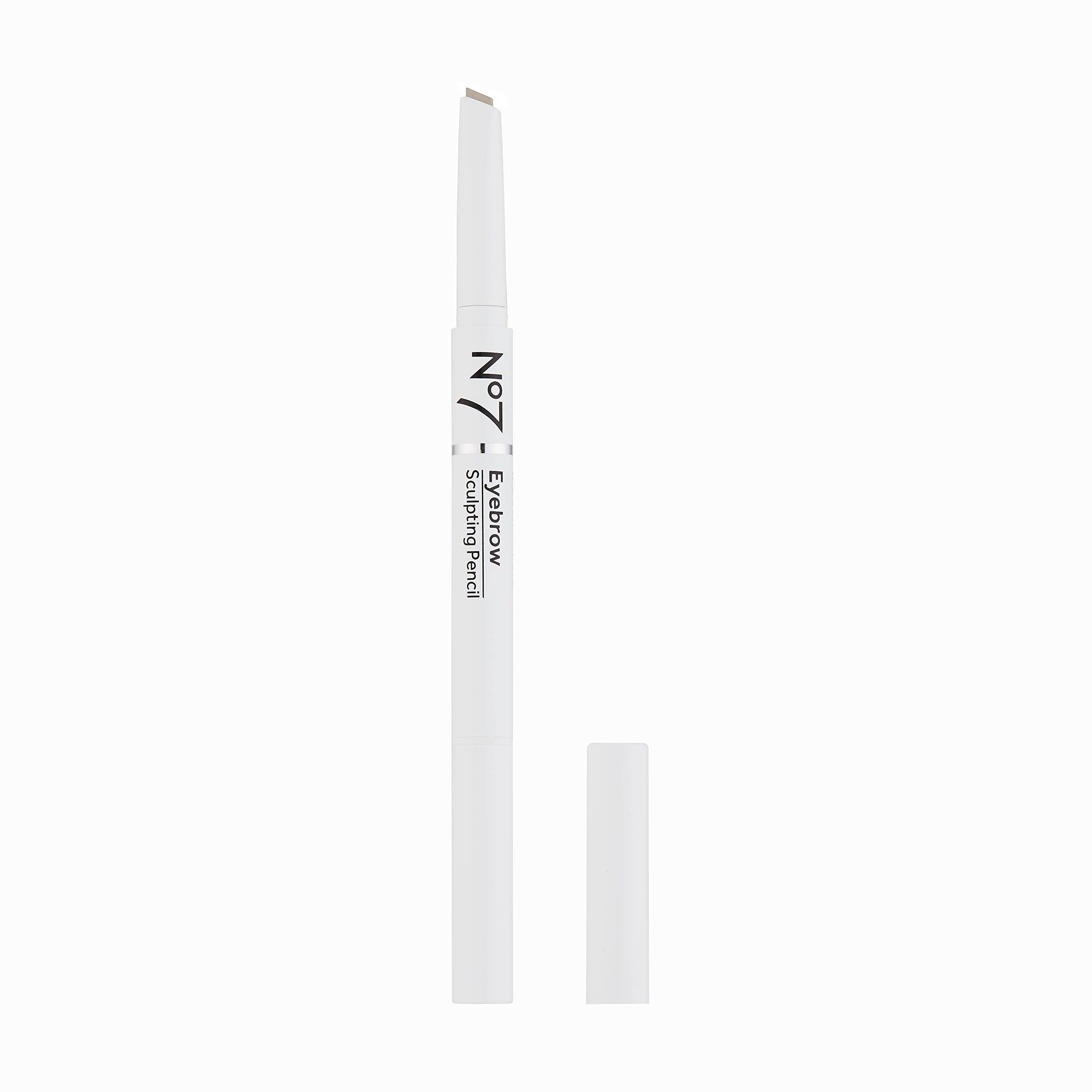 No.7 No7 Beautifully Brows Sculpting Pencil - Blonde - Angled Tip Precision Brow Pencil with Brush Tip to Comb and Style Brows (0.2g)