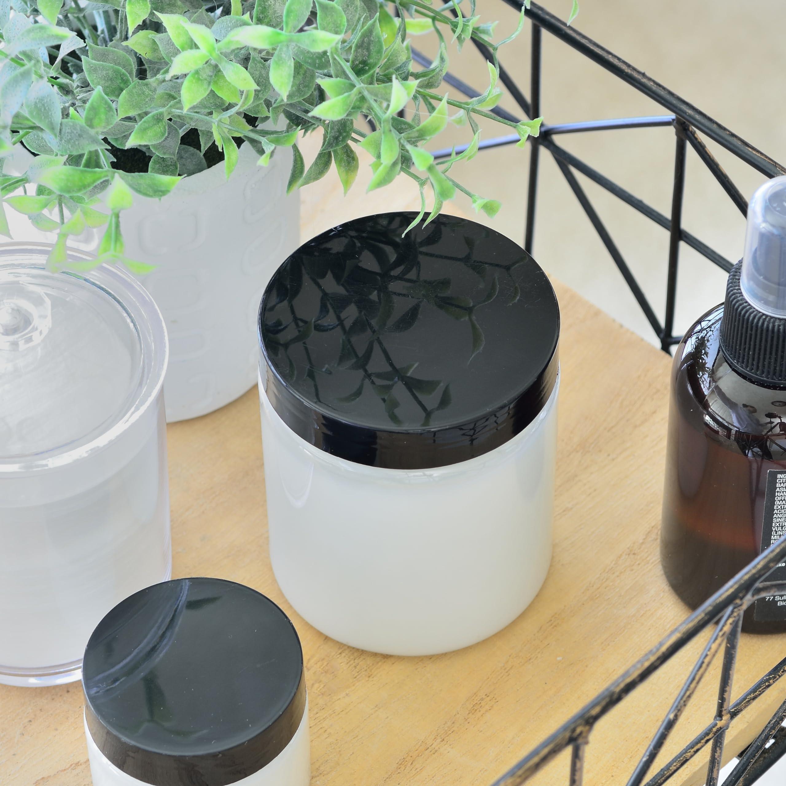 Youngever Youngever 24 Pack 8 Ounce Plastic Jars with Lids, Clear Plastic Slime Containers Plastic Round Storage Jars Container, Storage Jars for Kitchen, Home, Crafts Storage, Empty Cosmetic Jars with Lids