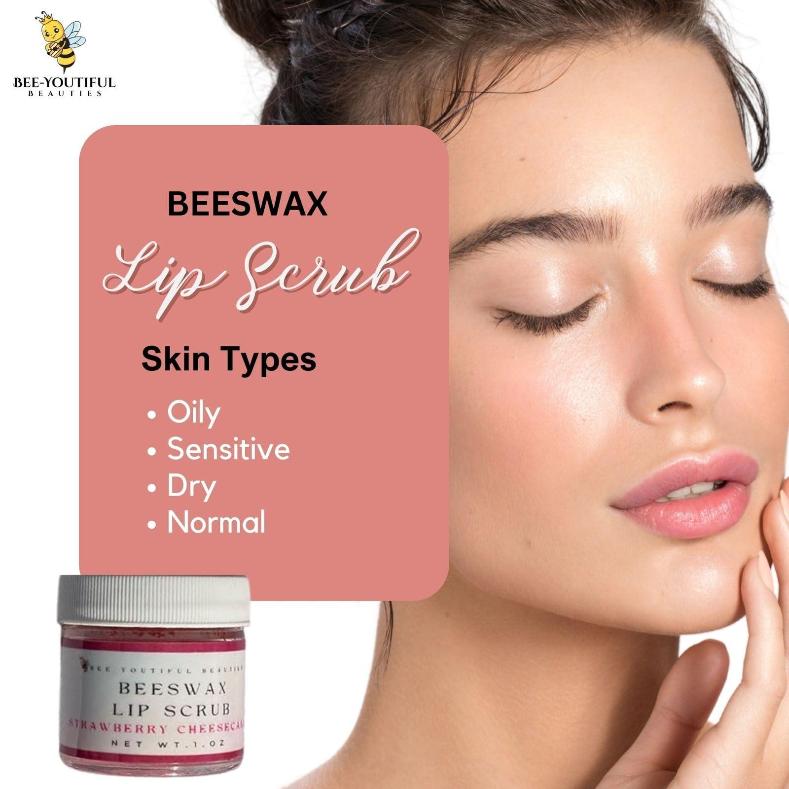Bee-Youtiful Beauties Bee-Youtiful Beauties Beeswax Lip Scrub | Moisturizing Lip Exfoliator Scrub for Dry Lips | Lip Scrubber Exfoliator | Great for Smokers Lips (Sweet Cheeries)