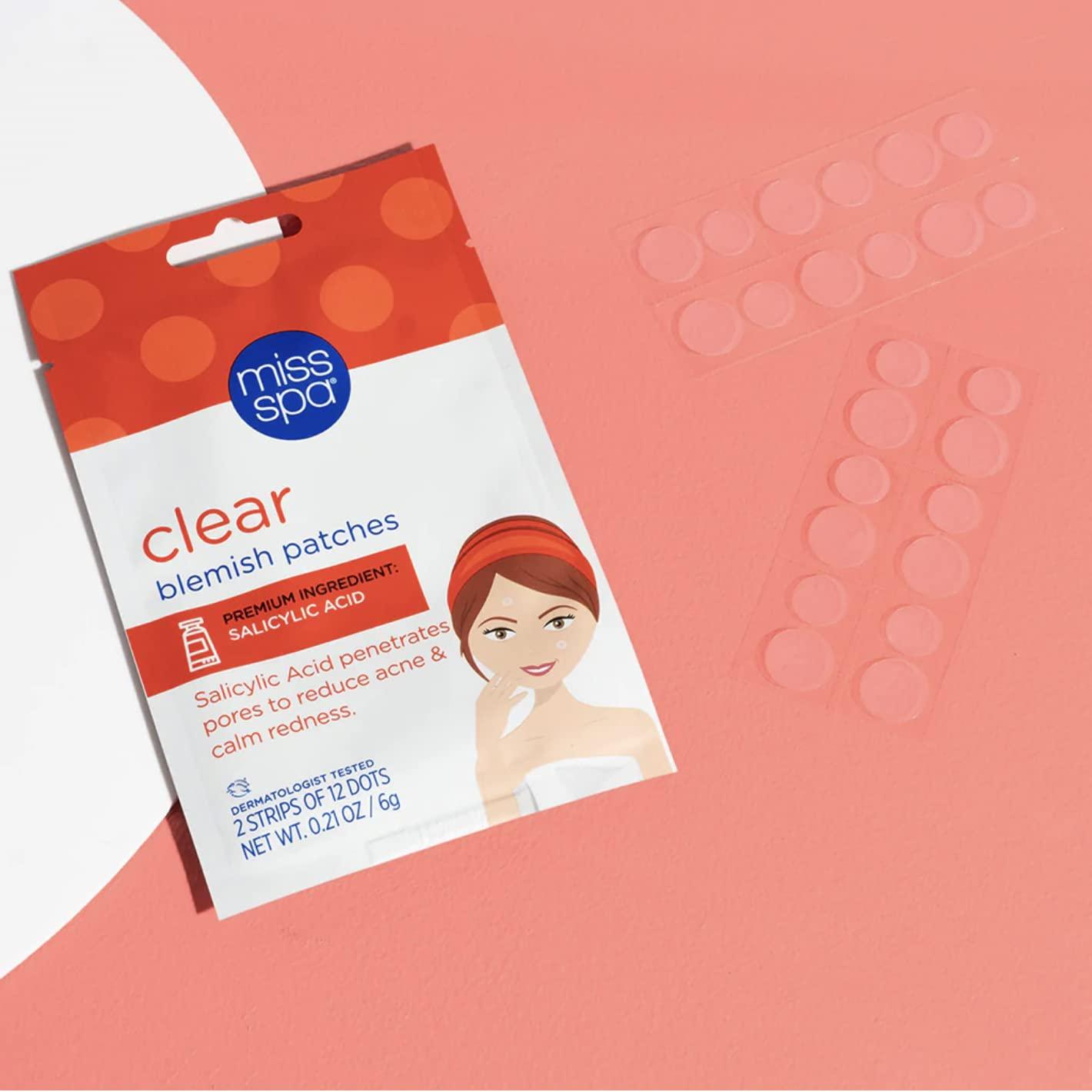 MISS SPA MISS SPA Clear Blemish Patches, Acne Dots, Pimple Patches For Face, Reduce Acne & Calm Redness, Invisible Spot Treatment, Dermatologist Tested,16 pack