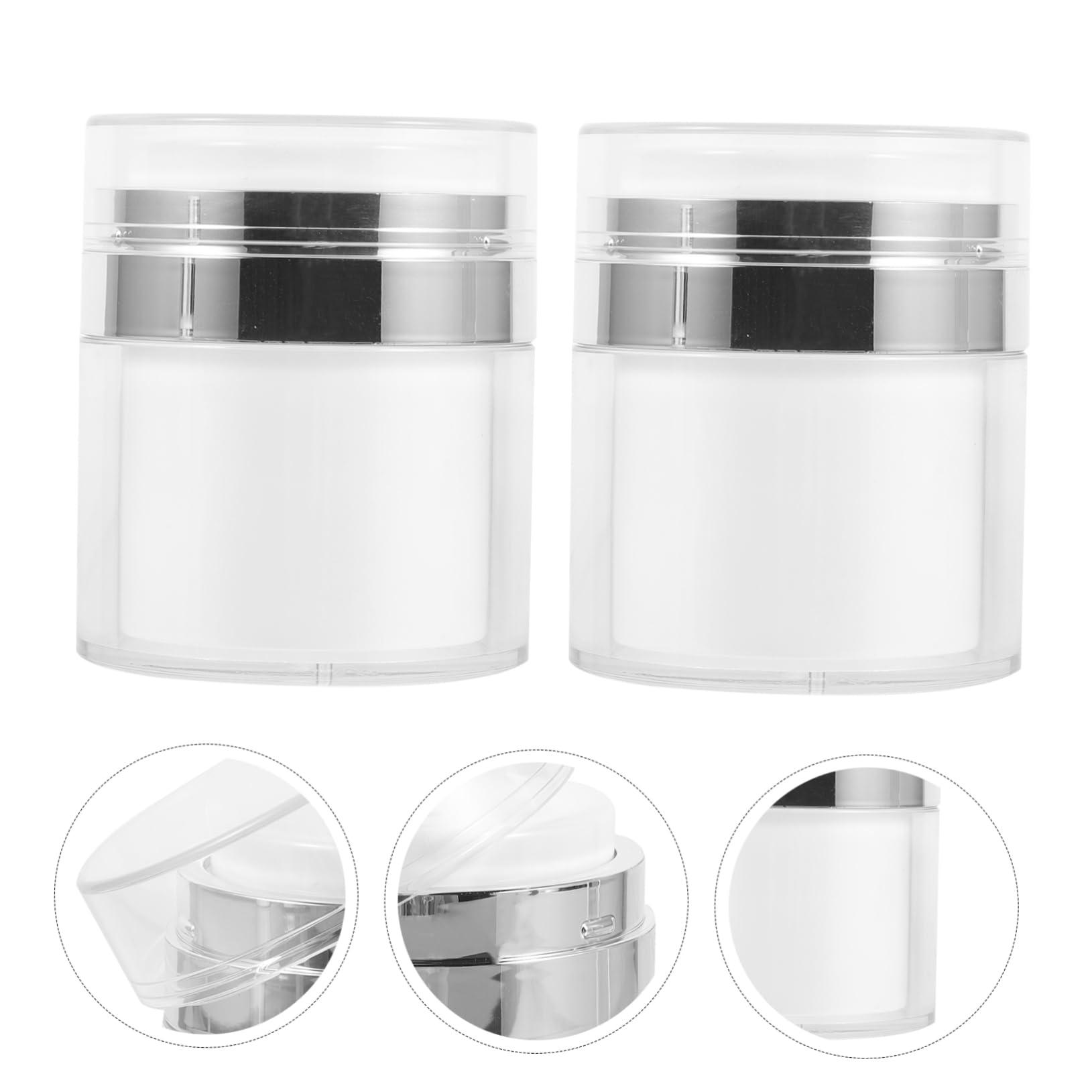 Baluue Baluue 5sets Press Cream Jar Mini Lotion Pump Jar Refillable Cosmetic Jar Empty Airless Pump Bottles Airless Pump Jars for Lotions and Creams Empty Lotion Jars Lotion Dispenser 2pcs*5
