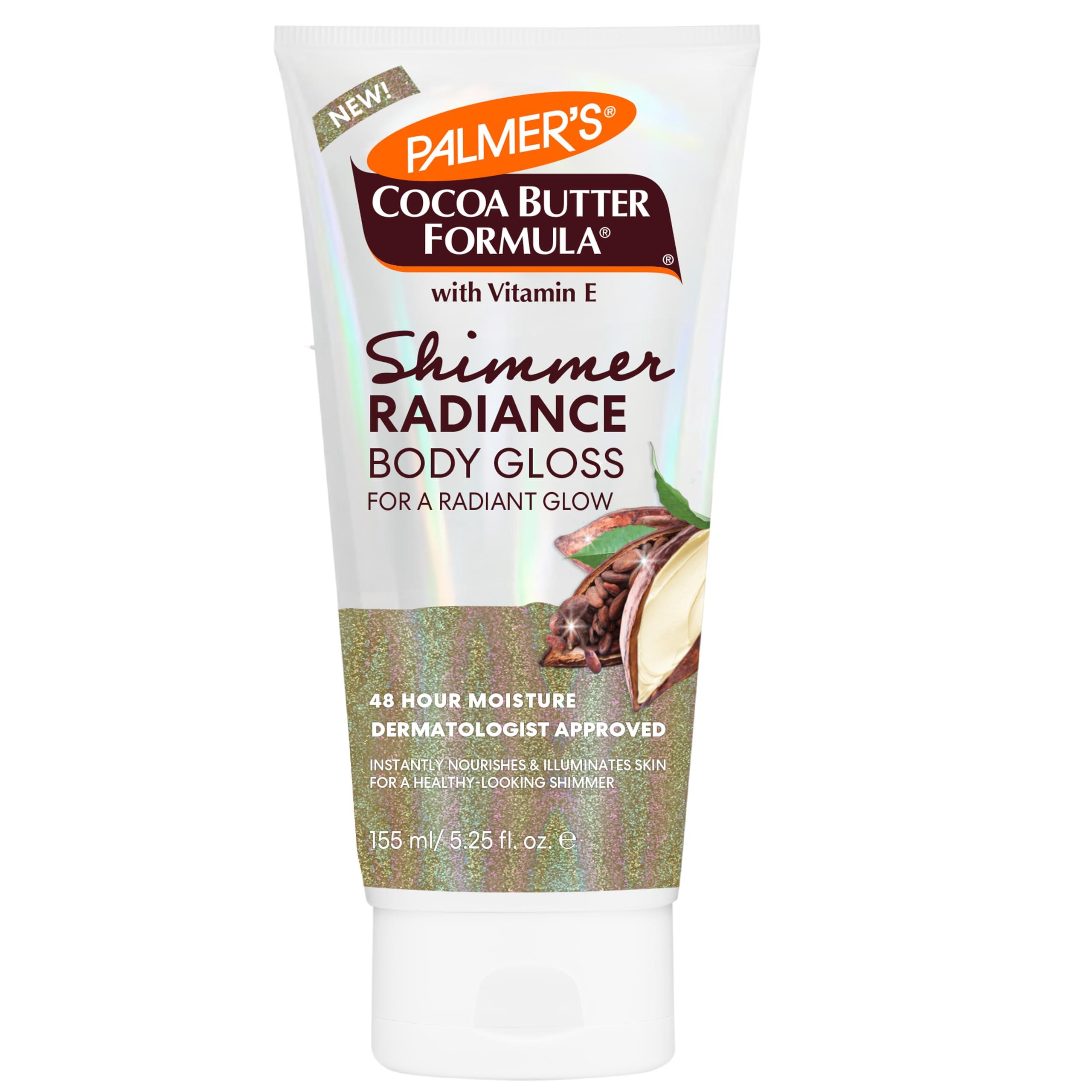 Palmer\'s Palmer\'s Cocoa Butter Formula Shimmer Body Lotion with Vitamin E, 5.25 Fl Oz, Radiance Body Gloss, Help Blur Veins, Cellulite, Marks, 48 Hour Moisture