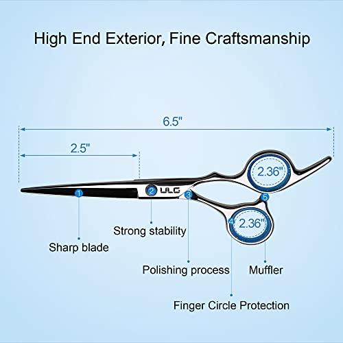 ULG Hair Cutting Scissors, ULG Professional Hair Scissors 6.5 inch Right-Hand Razor Edge Barber Scissors Salon Hair Cutting Shears Made of Japanese Stainless Steel, Hand Sharpened