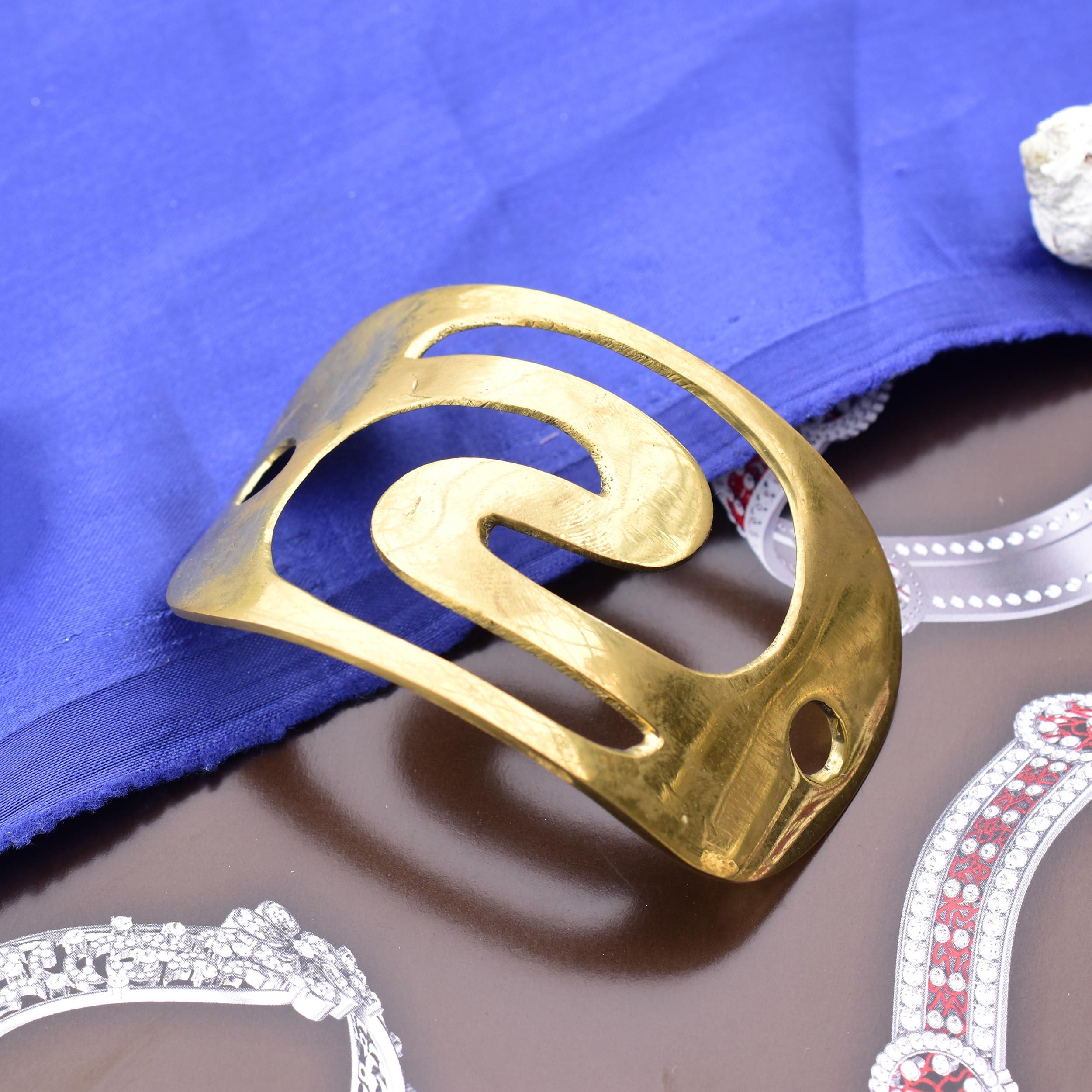 BEADS UNIVERSAL Long Hair Pin Bun Holder for Women Metal Fork Sticks Hair Pins for Buns French Clip Hair Cuff Hammered Stick Chopsticks Clip Pin (Size 2.75X1.75 Inch, Rose Gold Plated)