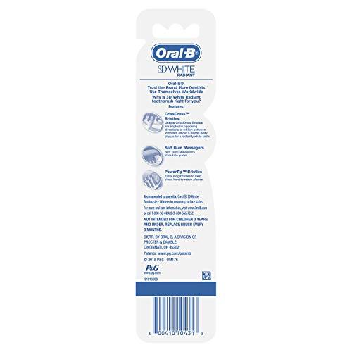 Oral-B Oral-B 3D White Radiant Whitening Toothbrush, Soft, 2 Count