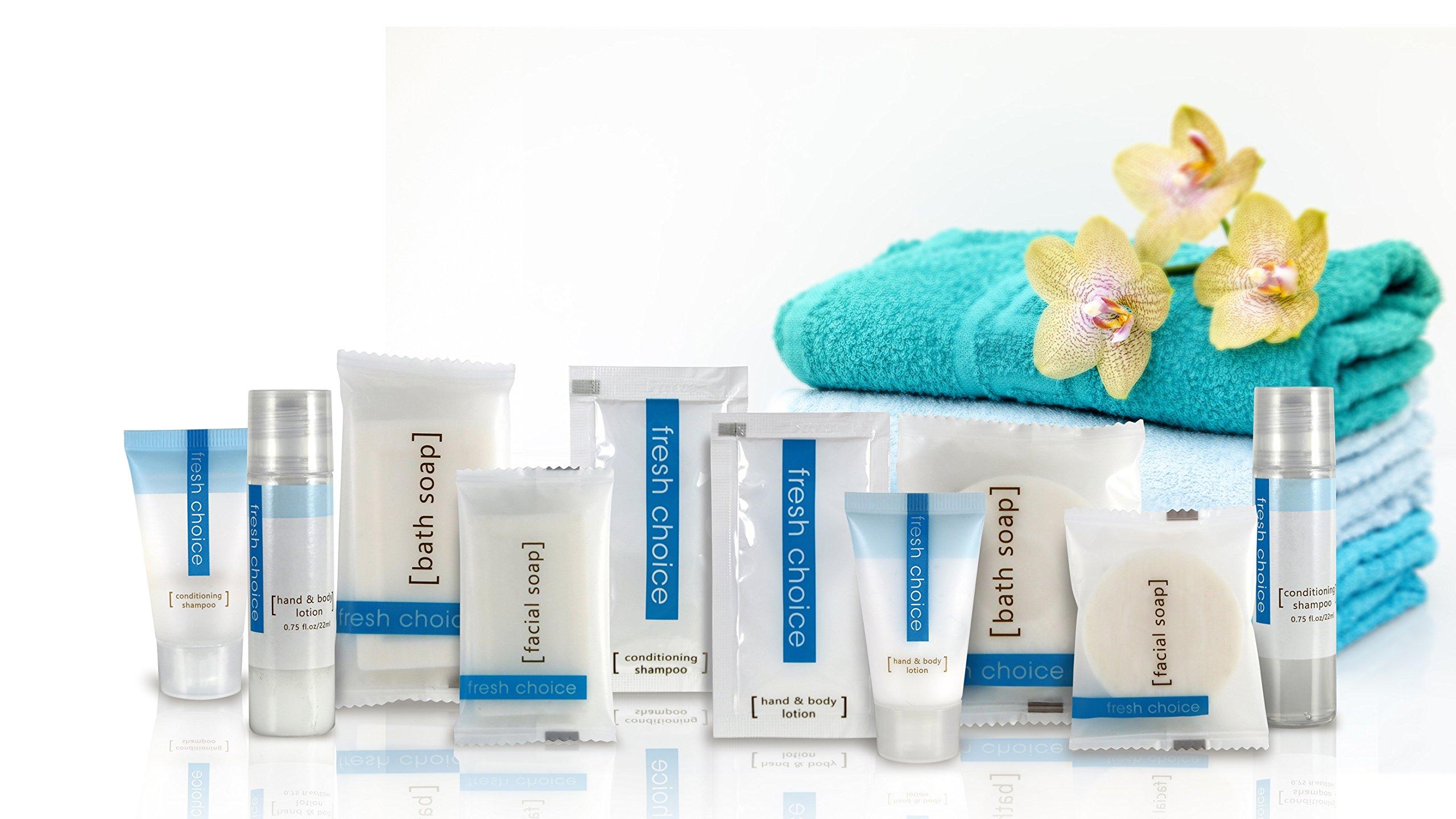 Fresh Choice Fresh Choice |0.85 OZ|50Pack| Bulk Hotel Soap|Individually Wrapped Travel Bars|Mini Trial size Toiletries| Motel Guest Bathroom Vacation Rentals Hospitality