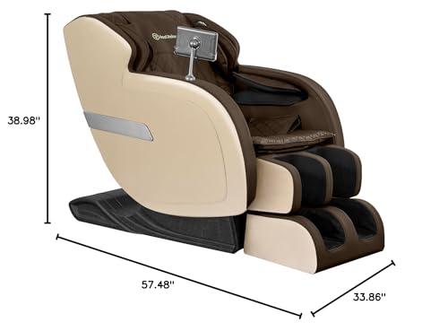Real Relax Real Relax Massage Chair, SL Track Full Body Zero Gravity Massage Chair Recliner with App Control, Favor 05 (Brown)
