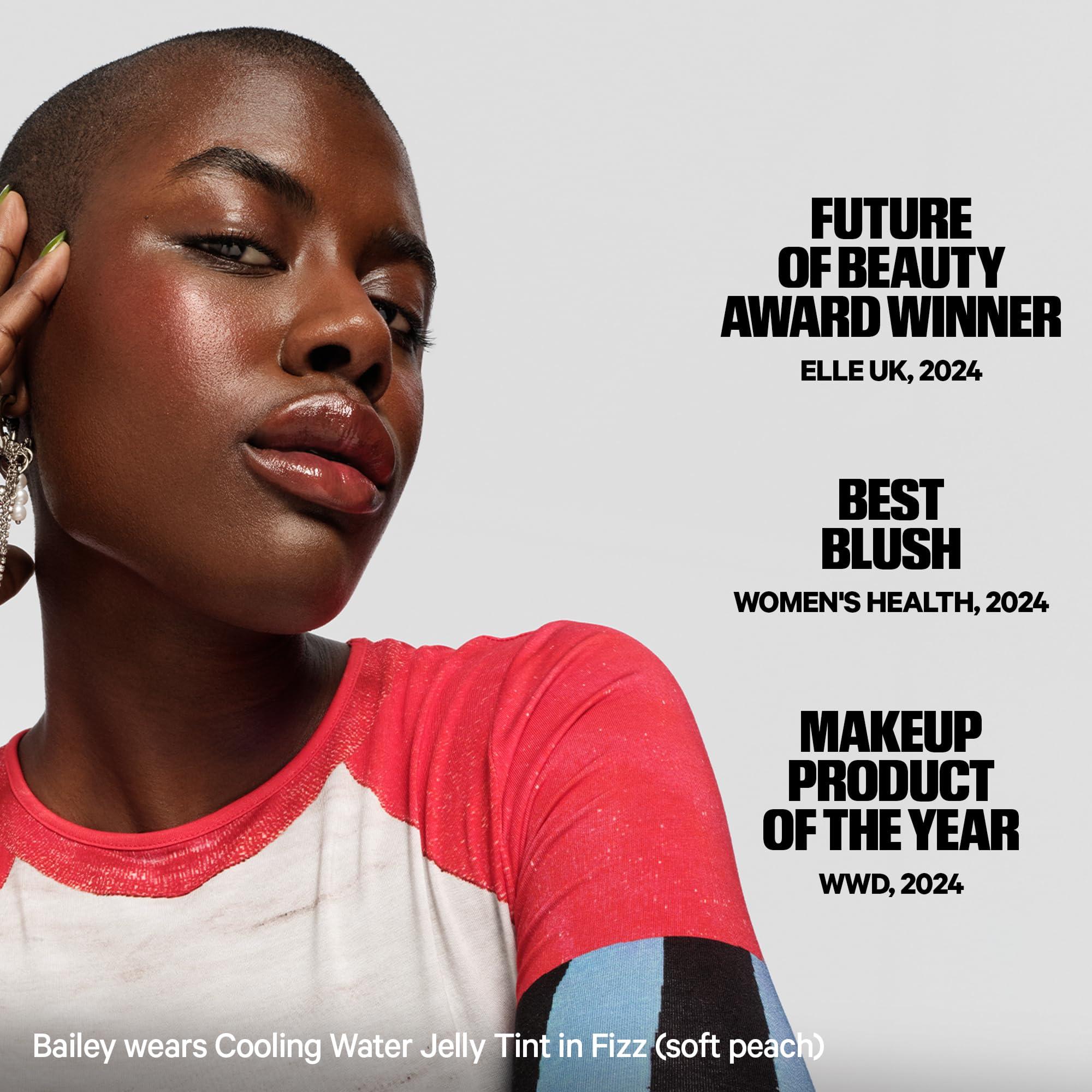 Milk Makeup Milk Makeup Cooling Water Jelly Tint Sheer Lip + Cheek Stain with Vegan Collagen, Seawater + Aloe Hydrating, Long-Lasting, Buildable Lip Tint + Blush Fizz, 0.17 oz