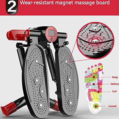 RsFiL RsFiL Fitness Twist Stepper Mini Stepper Exercise Machine with Resistance Bands and Mat Powerful Hydraulic Mute Stepper for Home Workout and Exercise