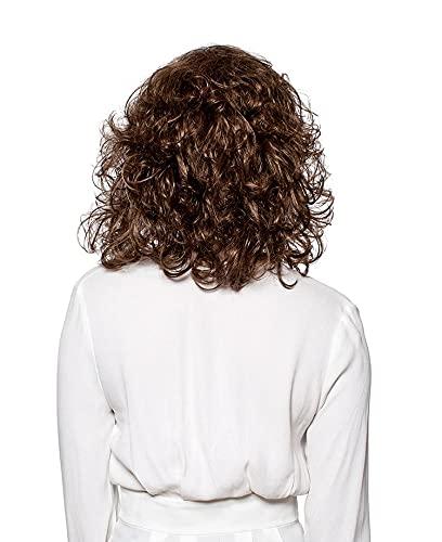 Wig Pro Wig Pro Poppy 3/4 Cap Wig Color 33GR 14\" Overall Length with Jaw Comb on Top Synthetic Curls Volume Hairpiece Fall Bundle MaxWigs Hairloss Booklet