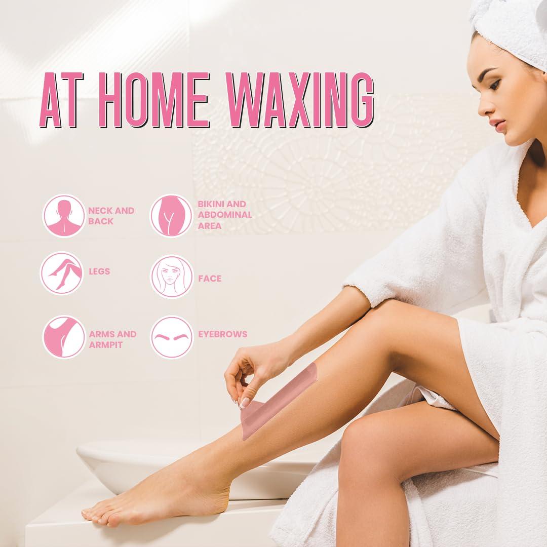 Miss Cire Miss Cire Metallic Pink Hypoallergenic Vegan Hard Wax Beads - Painless Hair Removal Peel-Off Wax - No Strips Needed - Low melting Point - Ultra Smooth - For Sensitive Skin - Face and Body - 8 Oz