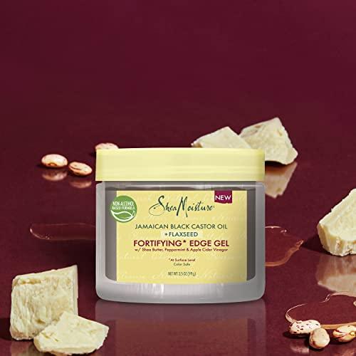 SheaMoisture SheaMoisture Styling Black Edge Control Gel For Curly Hair Jamaican Black Castor Oil and Flaxseed Paraben-Free Anti-Frizz Hair Gel 3.5 oz