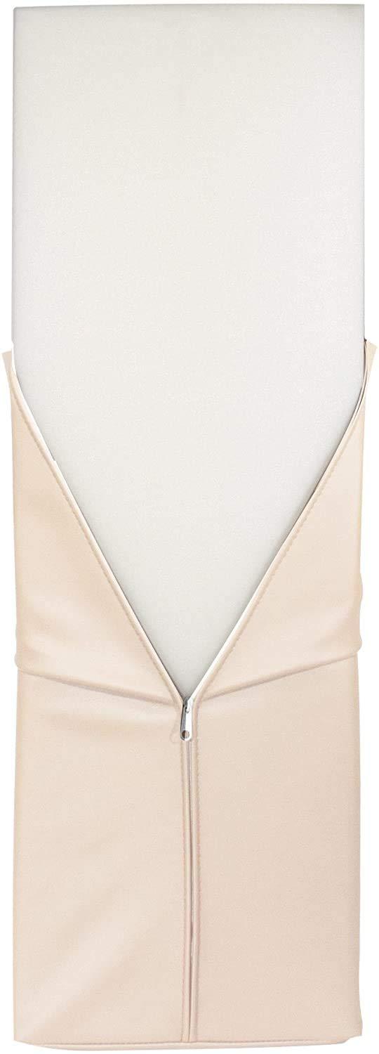 Master Massage Master Massage Tables 9 inches Large Half Round Bolster Pillow, Half Moon Bolster Pillow for Massage Table, Semi-Round Massage Pillow Cushion with 100% PU Leather, Durable Soft 9"x 26" - (Cream)