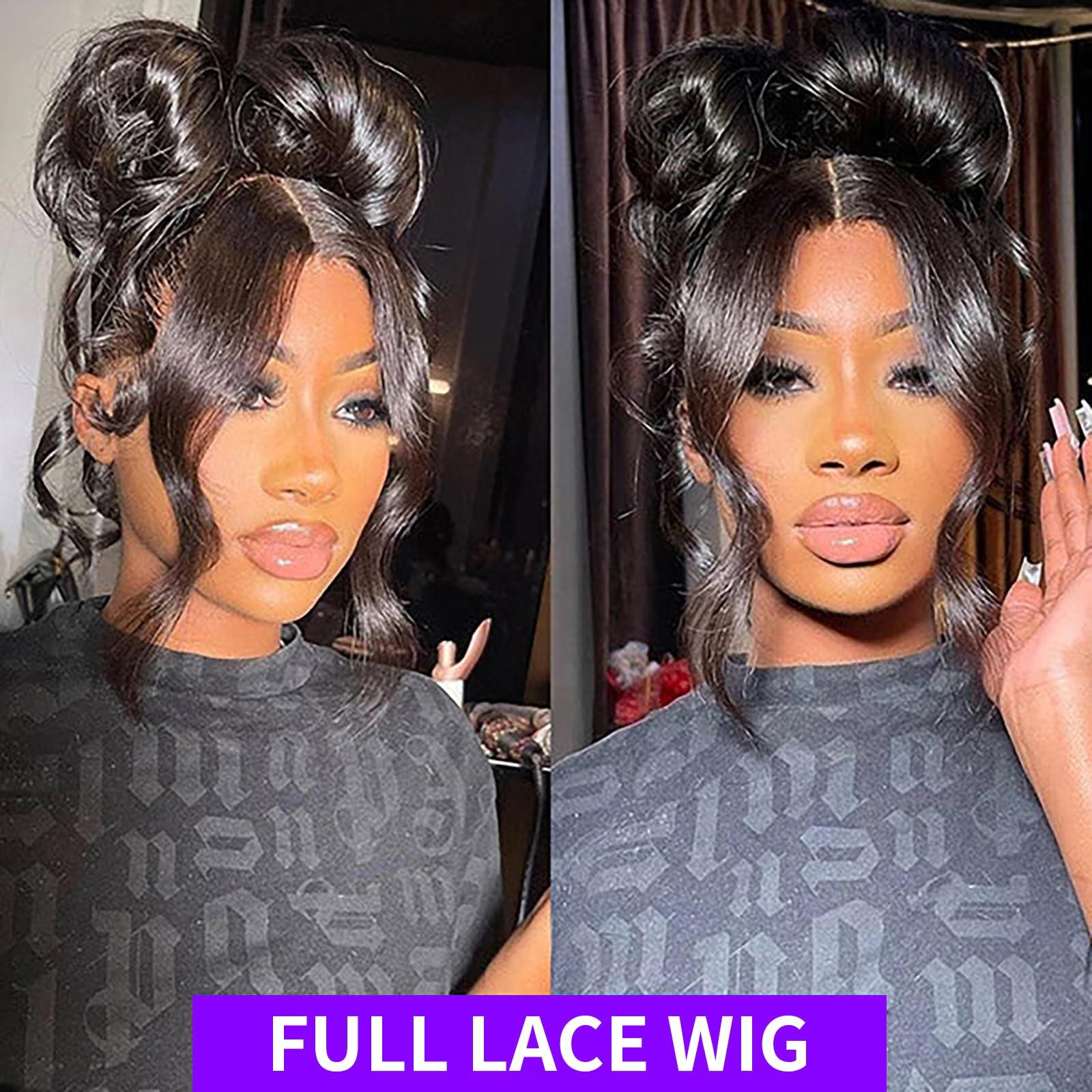 FASHION PLUS FASHION PLUS 15A Real Full Lace Human Hair Wigs Loose Wave HD Transparent Full Lace Wigs Human Hair Loose Deep Wave Full Handmade Invisible Whole Lace Wig Pre Plucked 180% Density Human Hair Wigs