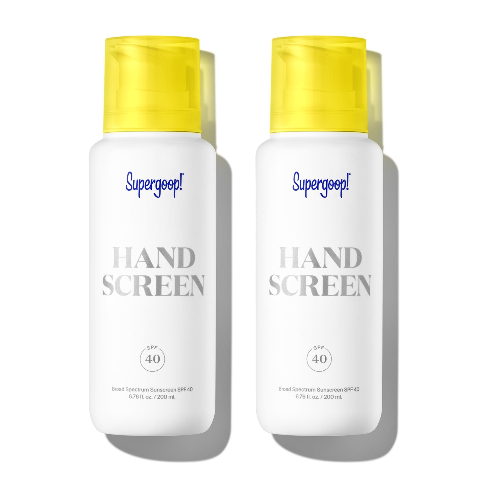 Supergoop! Supergoop! Handscreen SPF 40 - Pack of 2, 6.76 fl oz - Preventative Hand Cream for Dry Cracked Hands - Fast-Absorbing, Non-Greasy Formula - With Sea Buckthorn, Antioxidants & Natural Oils