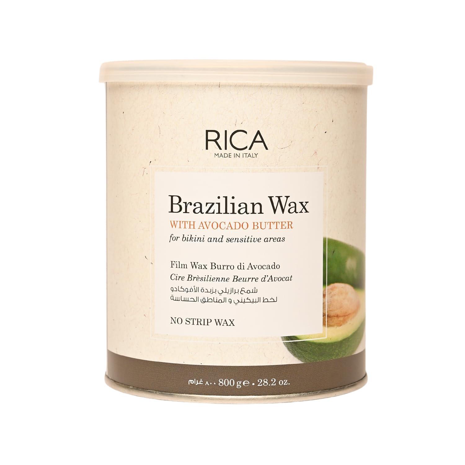 Rica RICA Brazilian Wax with Avocado Butter - Made in Italy - For Bikini & Face Wax (28.2 OZ)