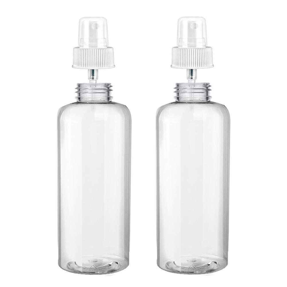 AllTopBargains AllTopBargains 4PC Clear Empty Plastic Bottles 100ml Spray Dispensing Cap Travel Refillable TSA