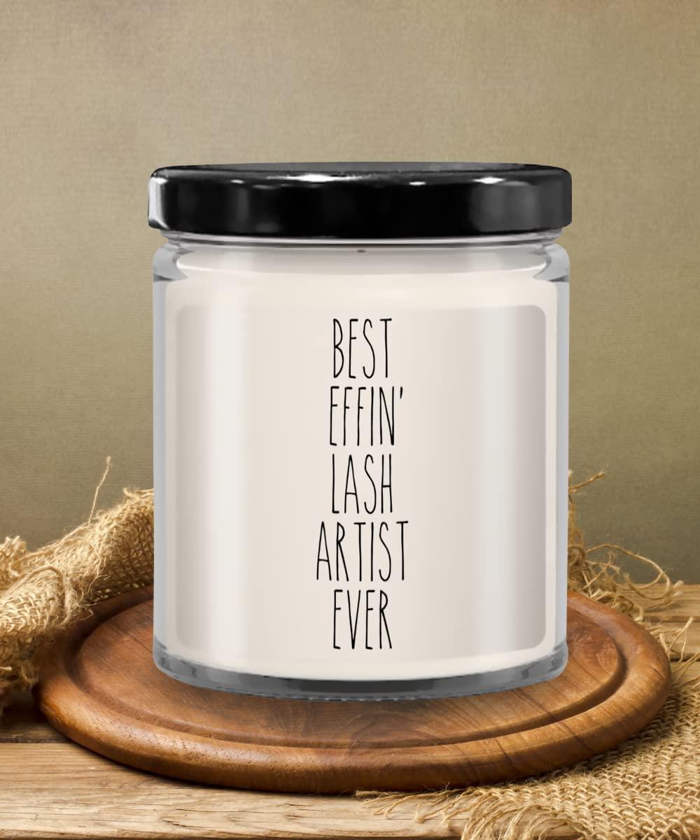 Cute But Rude Cute But Rude Gift for Lash Artist Best Effin' Lash Artist Ever Candle 9oz Vanilla Scented Soy Wax Blend Candles Funny Coworker Gifts
