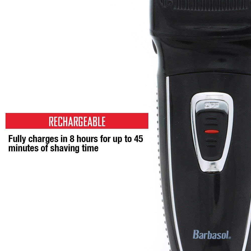 XTREME DIGITAL LIFESTYLE ACCESSORIES Barbasol Rechargeable Electric Foil Shaver with Stainless Steel Blades and Pop Up Trimmer