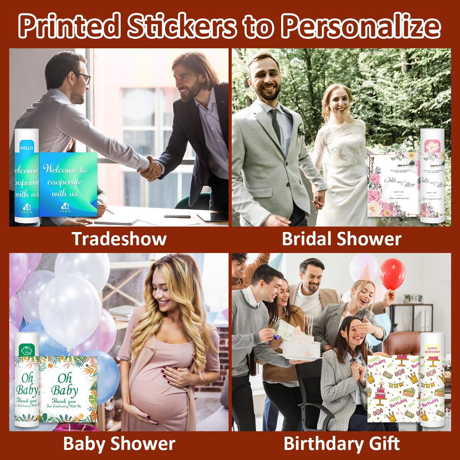 VISRIE VISRIE 120 Pack Lip Balm Unlabeled, Natural Lip Balm Bulk Blank Tube, Personalized Lip Balm for Party Favors and Gift Basket Filling, Wedding or Baby Shower-5 Flavors