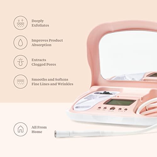 Trophy Skin Trophy Skin MicrodermMD - At Home Microdermabrasion Kit - Anti Aging and Acne Treatment - Contains Real Diamond and Pore Extractor Tips to Rejuvenate Skin and Reduce Acne Scars - Blush