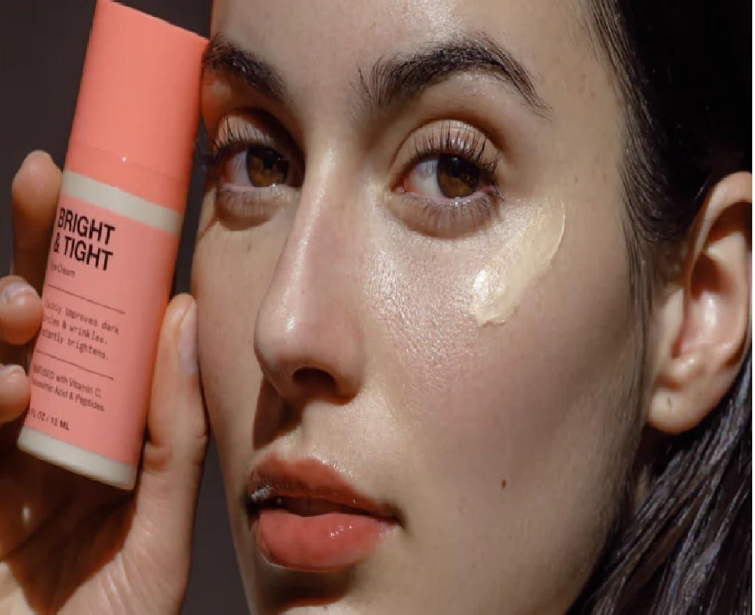 NAPH NAPH iNNBEAUTY PROJECT Bright & Tight Dark Circle Firming Eye Cream with Vitamin C & Peptides (0.5 oz / 15 mL) + Bonus Acne Patch (36 Pieces)