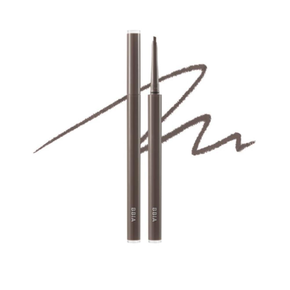 BBI@ BBIA BBIA Last Auto Gel Eyeliner SLIM 5 Colors Ultra-Fine Waterproof Mechanical Gel Eye Liner Pencil Smudge-Proof Easy Drawing Smooth Gliding Texture Vegan Korean Eye Makeup (S3 MUTE BROWN SLIM R)