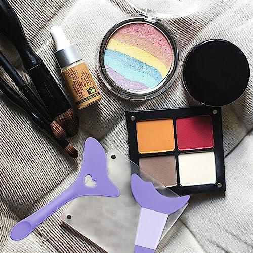 Booge 4 Pcs All In One Eyeliner Stencils Wing Tips + Eyelash Stencils Pad + Eyeshadow Baffle Multi-Purpose Eye Makeup Tool for Winged Eyeliner - Purple