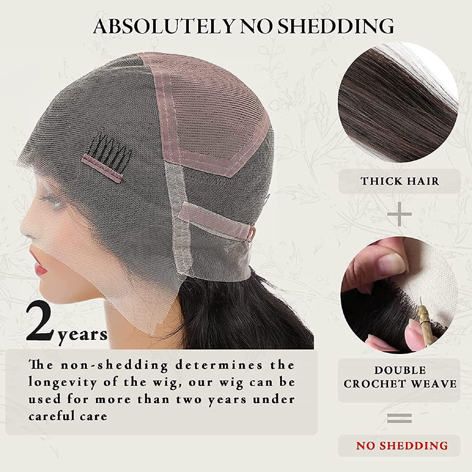 Peenoll Peenoll Full Lace Human Hair Wigs Straight HD Transparent Whole Lace Wig Pre Plucked With Baby Hair Bleached Knots Brazilian Virgin Human Hair Natural Black (12 Inch, Straight Full Lace Wig)