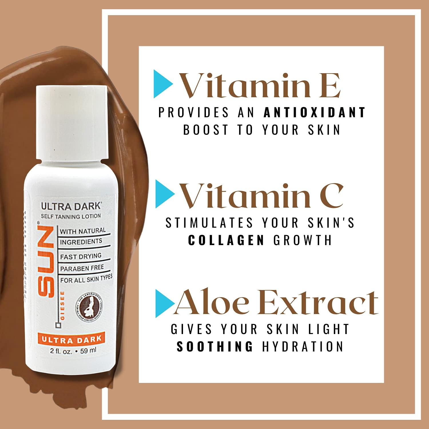 Sun Laboratories by Giesee Sun Laboratories By Giesee Ultra Dark Self Tanner Lotion 2 oz - Self Tanning Lotion, Self Tanner, Indoor Tanning Gel, Instant Facial Tanning Lotion, Face Sunless Tanner, Tan Extender Lotion