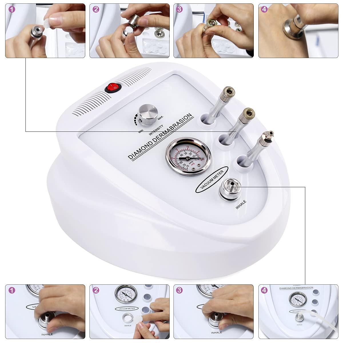 Yofuly Yofuly Diamond Microdermabrasion Machine, 65-68cmHg Suction Power Professional Dermabrasion, Home Use Facial Skin Care Equipment