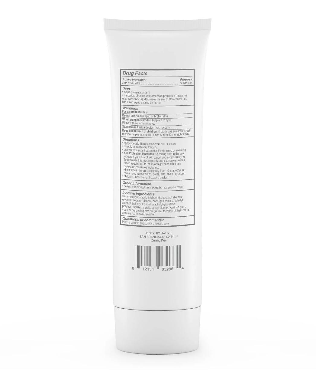 Native Native Sunscreen SPF 30, Zinc Oxide Dermatologist Tested Suitable for Sensitive Skin & Hawaii Compliant, 5 Ounces | Pineapple & Coconut Scent Sun Protection Lotion, Lightweight & Smooth