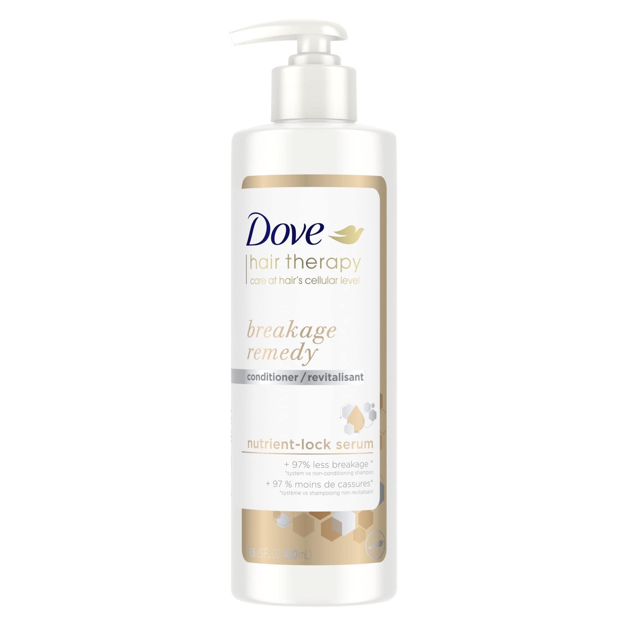 Dove Dove Hair Therapy Conditioner for Damaged Hair Breakage Remedy Hair Conditioner with Nutrient-Lock Serum 13.5 fl oz