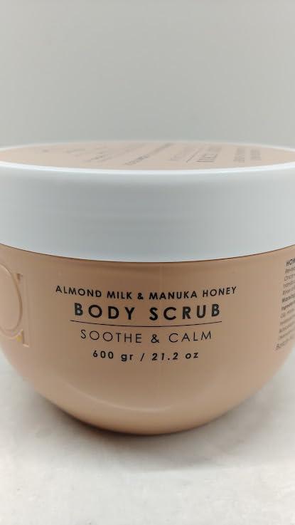Australian Ciroa, BODY SCRUB, ALMOND MILK & MANUKA HONEY, 21.2oz, Soothe & Calm, Dermatologically Tested & Vegan Friendly (600gr)