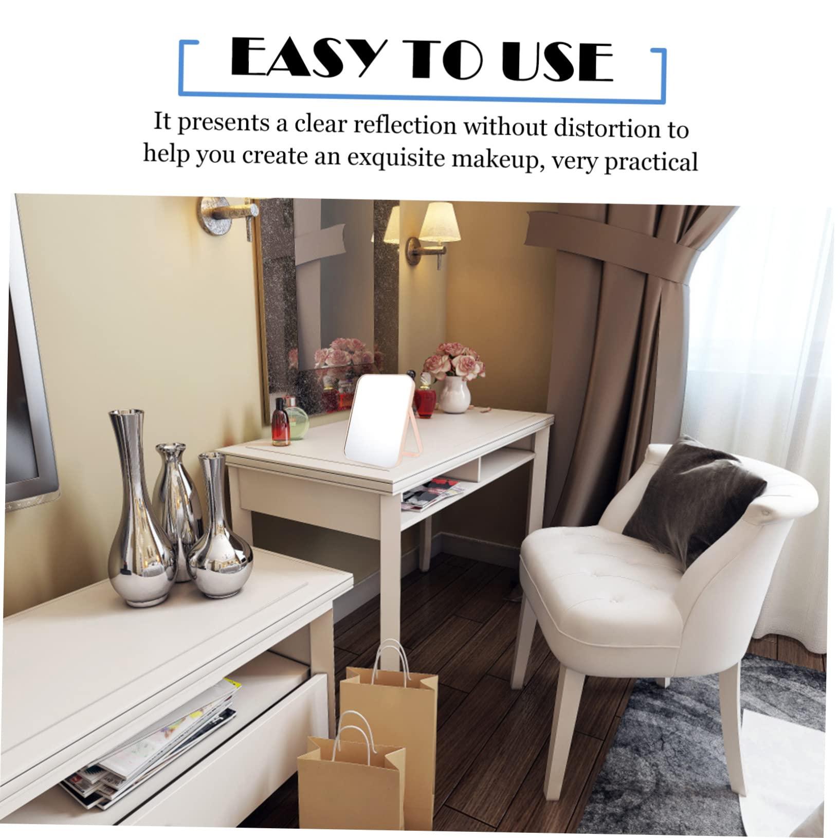 DOITOOL DOITOOL 1pc Folding Vanity Mirror Table Women Vanity Desk Make Dresser Digital Compact Mirror Desk for Vanity Mirrors Cosmetic Mirror Girl Cosmetic Mirror Pp Pink