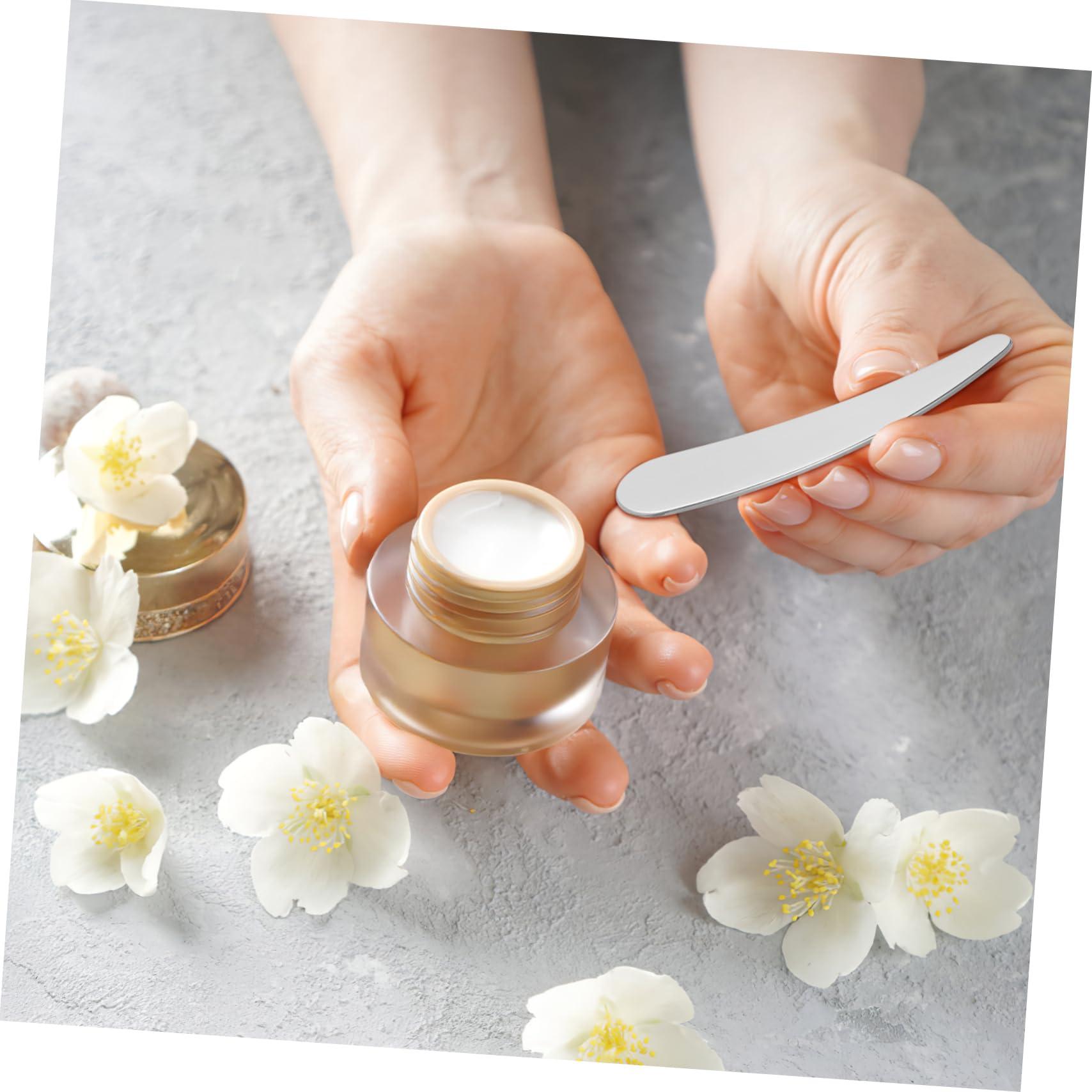 SOESFOUFU SOESFOUFU Stainless Steel Makeup Spatula 2 in 1 Skincare Applicator Eye Cream Spatula Lotion Spatula Reusable Beauty Scoop for Skin Types