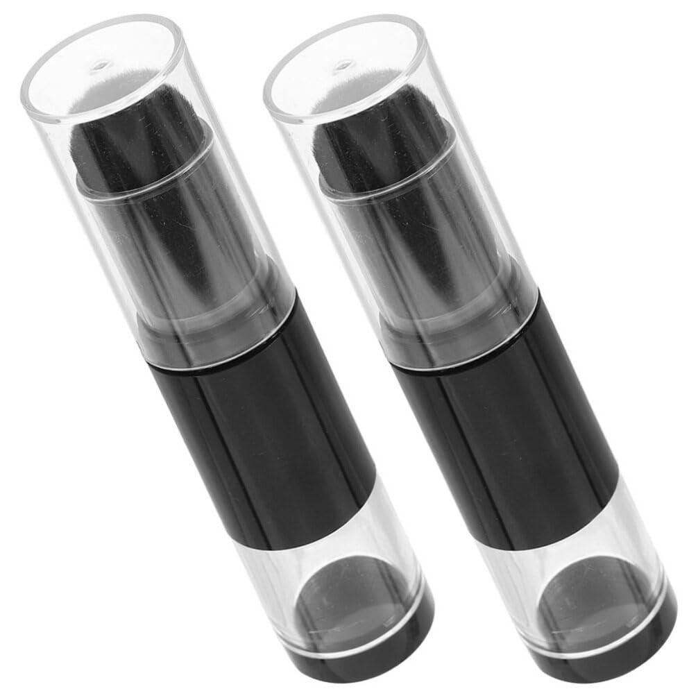 Beavorty Beavorty Retractable Makeup Brush 2pcs Brush Blush Brush Portable Powder Brushes Foundation Blending Brush with Refillable Bottle Jar for Powder Cosmetics A