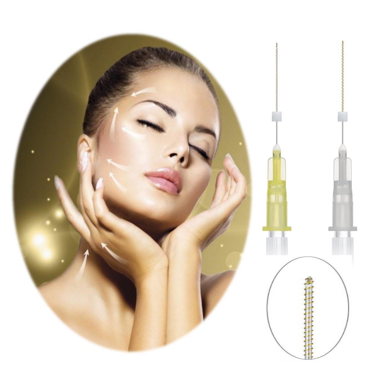 Generic HYUNSEOK 24K 99.99% Gold Threads for Face Lift/Smothing of Wrinkles/Long-Lasting Skin Rejuvenation and Firming for Body and Face Lifting 10PCS (KIM05 30G 13mm)