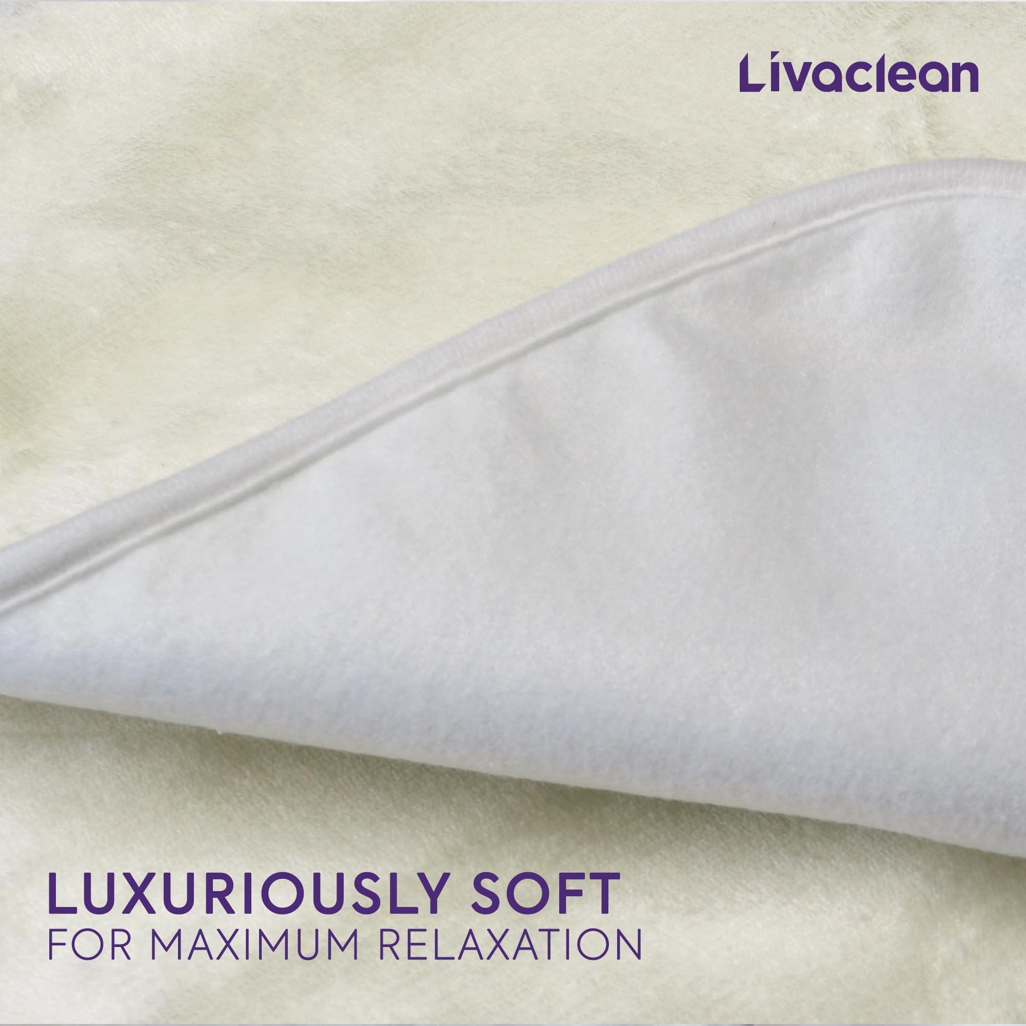 LivaClean Flannel Massage Table Warmer w/ 6 Temperature Settings (71" x 31.5) LivaClean Fleece Massage Table Warmer Heating Pad Blanket, Electric Heated Blanket, 2-Year Replacement Guarantee