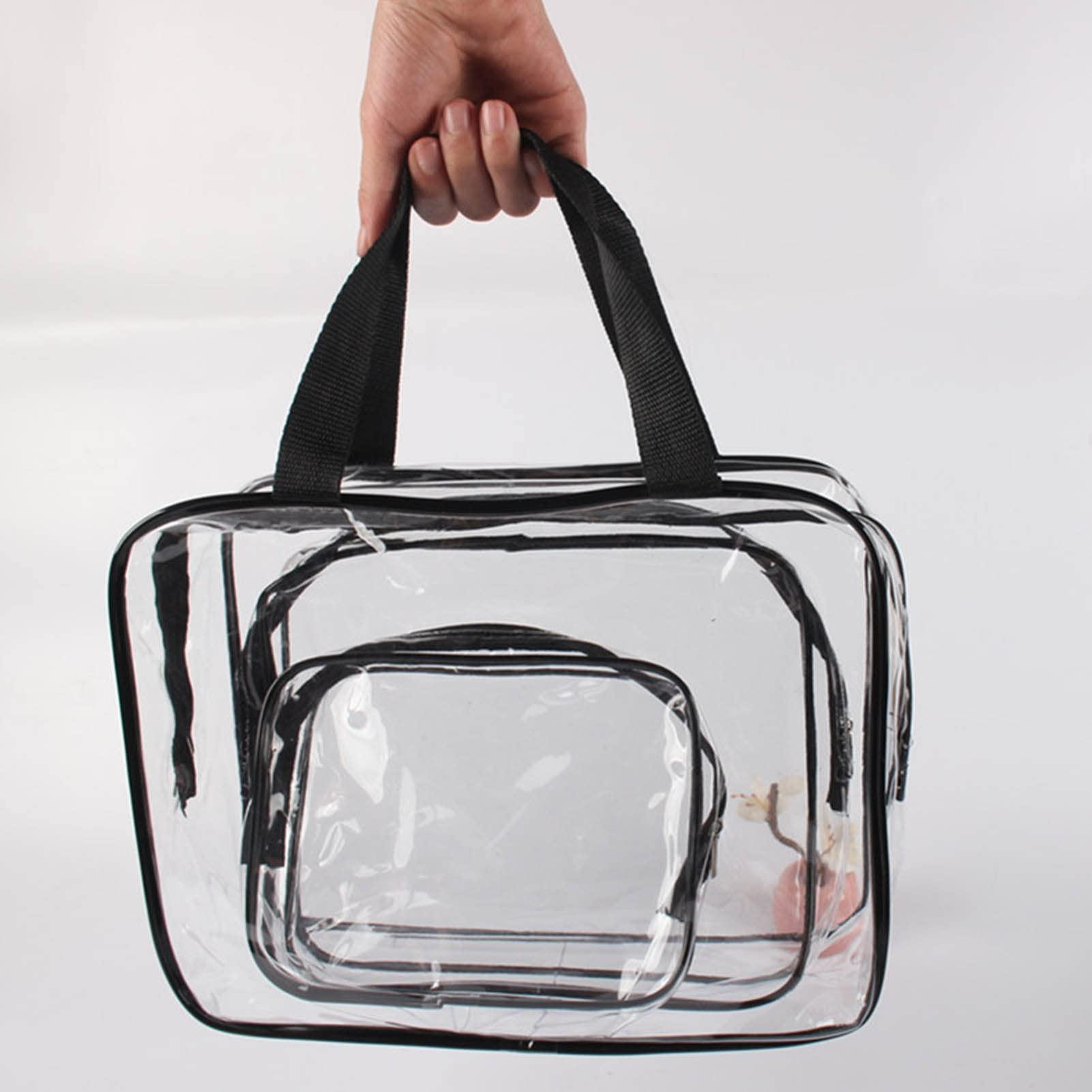 LYBLY Clear Cosmetic Bag, Clear Cosmetics Bag Toiletry Bag PVC Transparent Waterproof Large Capacity Portable Makeup Bags Travel Storage Bag for Travel/474