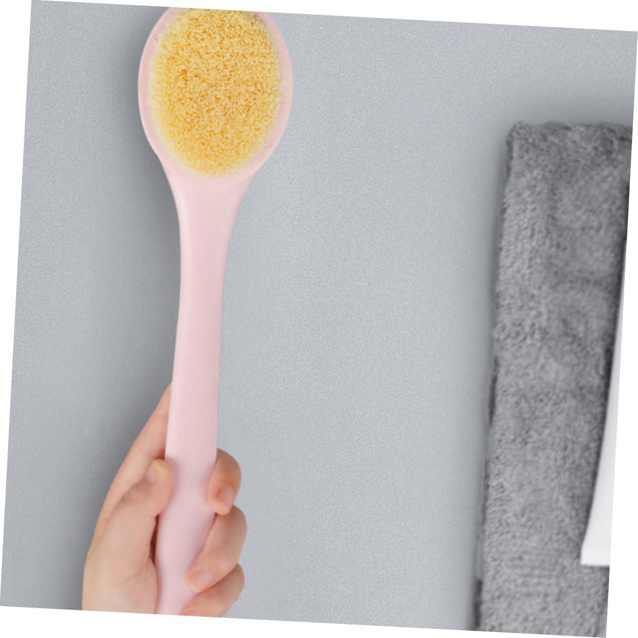 Beavorty Beavorty Body Scrubing Tool Bath Brush with Long Handle Tan Brush Body Scrub Brushes Dry Skin Body Brush Shower Body Brush Electric Razor Handle Body Brush Facial Cleansing Brush Face Pink