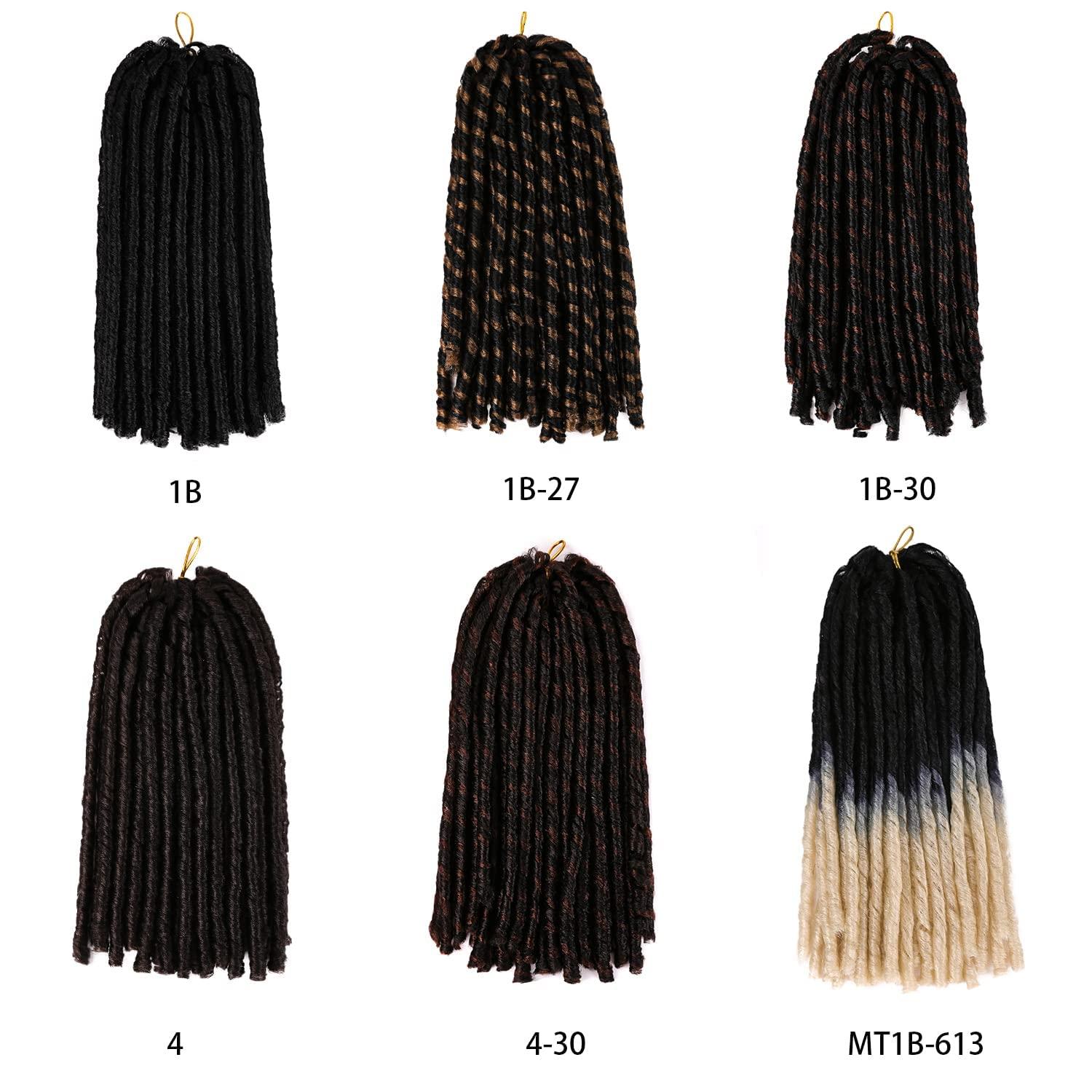 ZQIAN BEAUTY Urban Soft Dread Crochet Hair - 4 Packs Straight Faux Locs Crochet Hair Soft Dreadlocks Locs Crochet Soft Locs Faux Locs Braids 2 STYLE in ONE (4 Packs,#4-30)