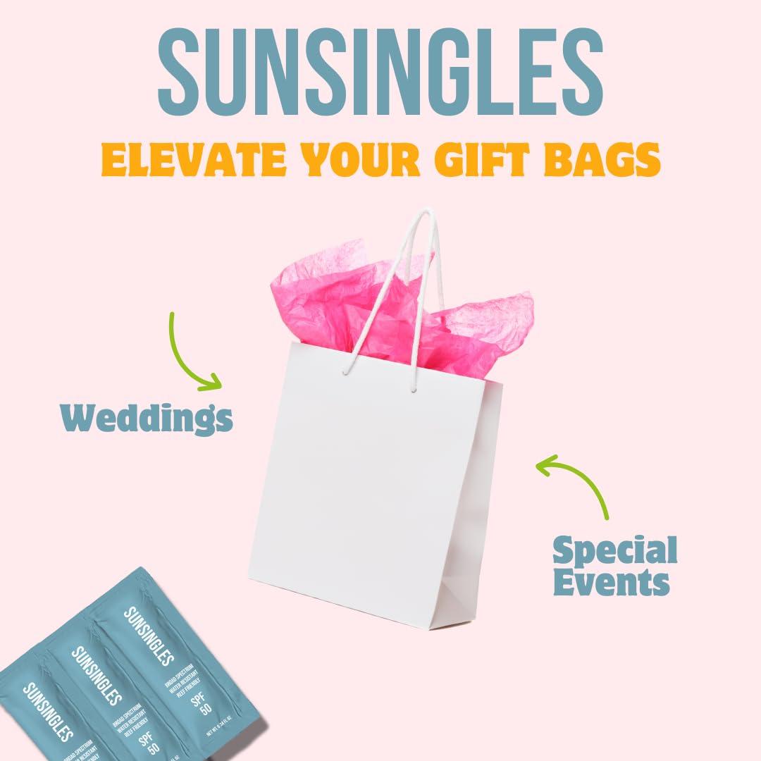 BROTION SunSingles Travel Size Sunscreen 10 Pack, Water/Sweat Resistant, SPF 50, PABA Free Mini Sunscreen, Reef Safe Sunscreen, Single Use Packets 0.34 Fl OZ